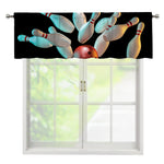Bowling Strike Print Window Valance