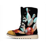 Bowling Strike Print Winter Boots