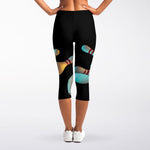 Bowling Strike Print Women's Capri Leggings