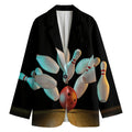Bowling Strike Print Women's Cotton Blazer