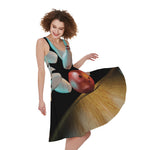 Bowling Strike Print Women's Sleeveless Dress
