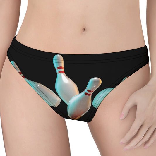 Bowling Strike Print Women's Thong