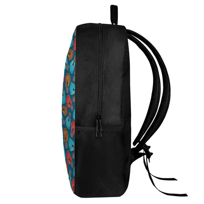 Boxing Gloves Pattern Print 17 Inch Backpack