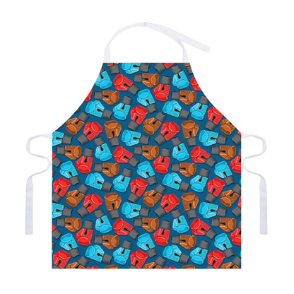 Boxing Gloves Pattern Print Adjustable Apron