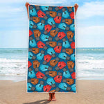 Boxing Gloves Pattern Print Beach Towel