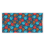 Boxing Gloves Pattern Print Beach Towel