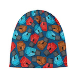 Boxing Gloves Pattern Print Beanie