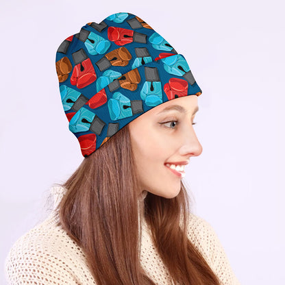 Boxing Gloves Pattern Print Beanie
