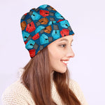 Boxing Gloves Pattern Print Beanie