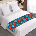 Boxing Gloves Pattern Print Bed Runner