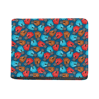 Boxing Gloves Pattern Print Bifold Wallet