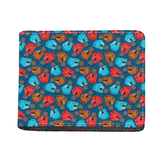 Boxing Gloves Pattern Print Bifold Wallet