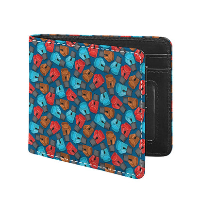 Boxing Gloves Pattern Print Bifold Wallet