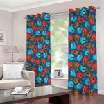 Boxing Gloves Pattern Print Blackout Grommet Curtains