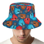 Boxing Gloves Pattern Print Bucket Hat