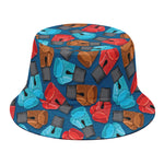 Boxing Gloves Pattern Print Bucket Hat