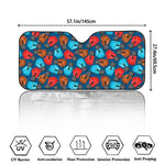 Boxing Gloves Pattern Print Car Windshield Sun Shade