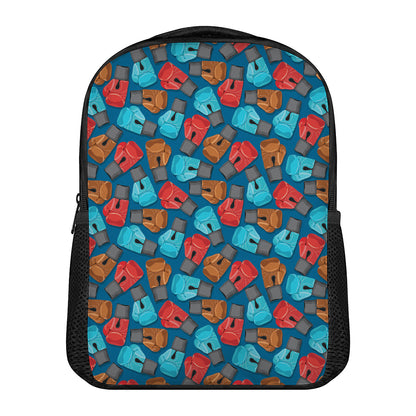 Boxing Gloves Pattern Print Casual Backpack