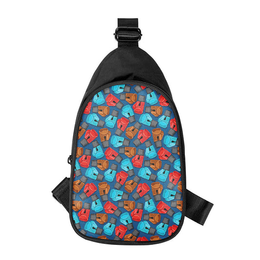Boxing Gloves Pattern Print Chest Bag