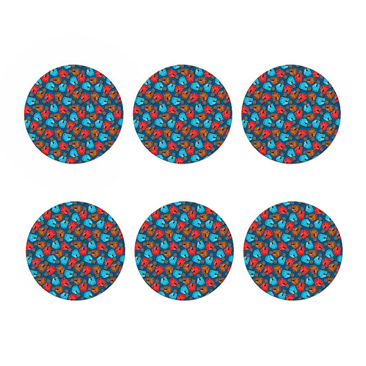 Boxing Gloves Pattern Print Coaster Set