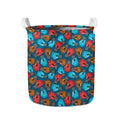 Boxing Gloves Pattern Print Collapsible Laundry Basket