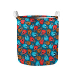 Boxing Gloves Pattern Print Collapsible Laundry Basket
