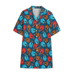 Boxing Gloves Pattern Print Cotton Hawaiian Shirt