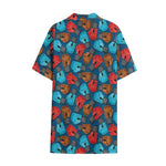 Boxing Gloves Pattern Print Cotton Hawaiian Shirt