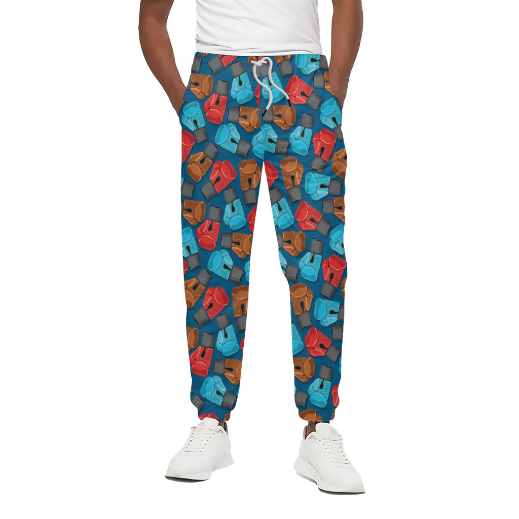 Boxing Gloves Pattern Print Cotton Pants