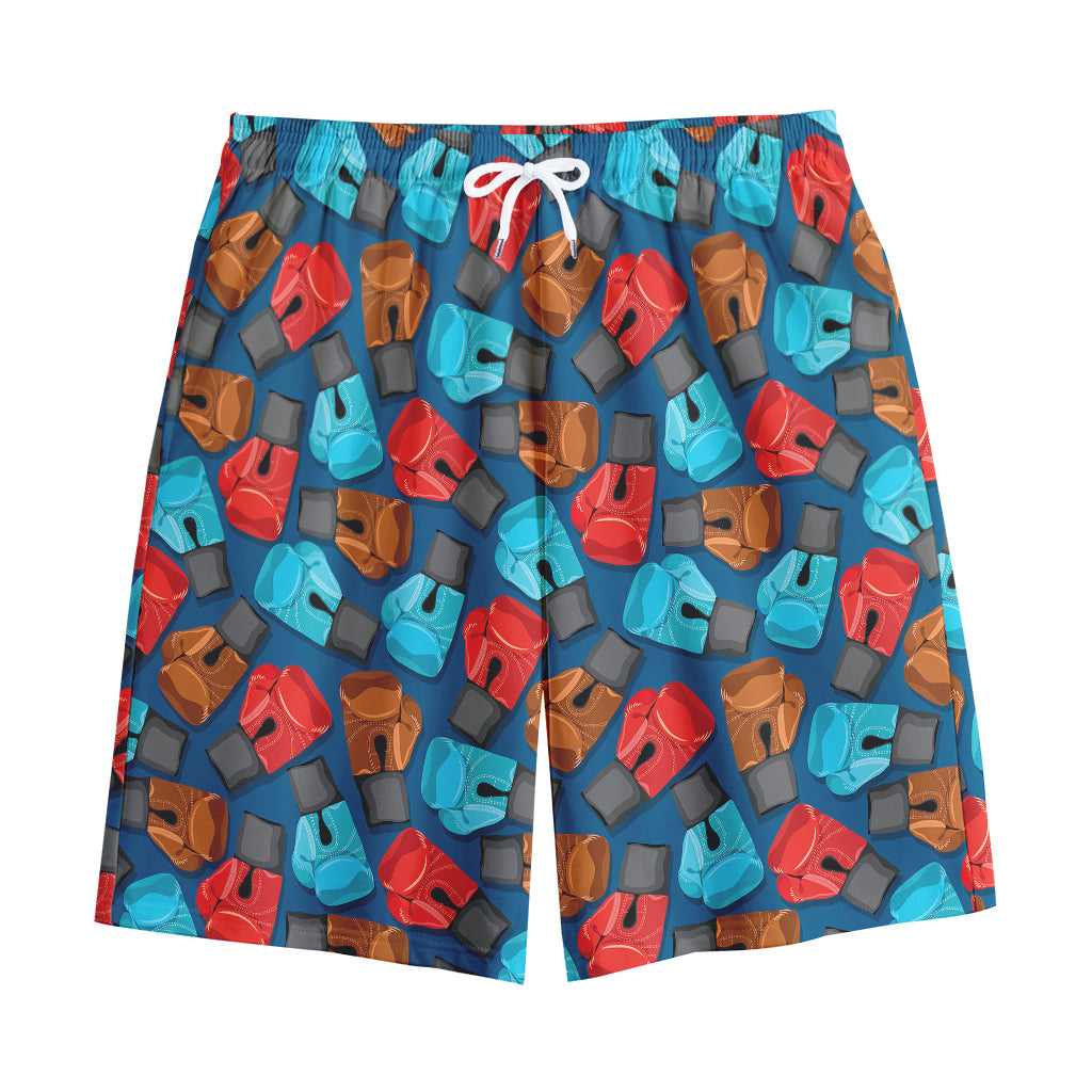 Boxing Gloves Pattern Print Cotton Shorts