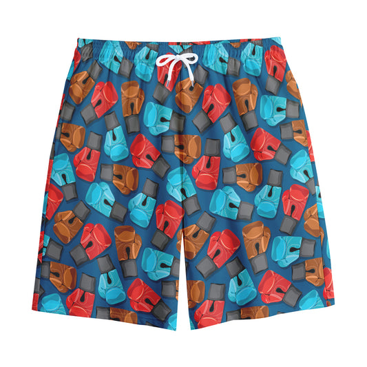 Boxing Gloves Pattern Print Cotton Shorts