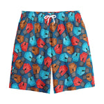 Boxing Gloves Pattern Print Cotton Shorts