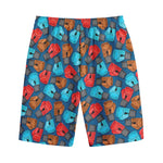 Boxing Gloves Pattern Print Cotton Shorts