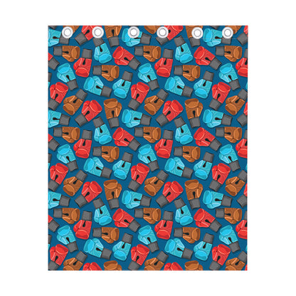 Boxing Gloves Pattern Print Curtain