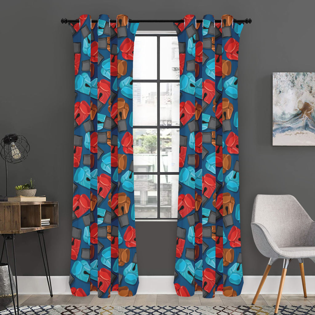 Boxing Gloves Pattern Print Curtain