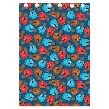Boxing Gloves Pattern Print Curtain