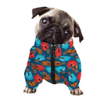 Boxing Gloves Pattern Print Dog Zip Up Jacket
