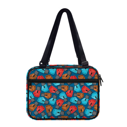 Boxing Gloves Pattern Print Double Strap Bible Bag