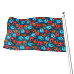 Boxing Gloves Pattern Print Flag