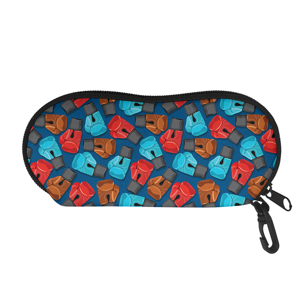 Boxing Gloves Pattern Print Glasses Case