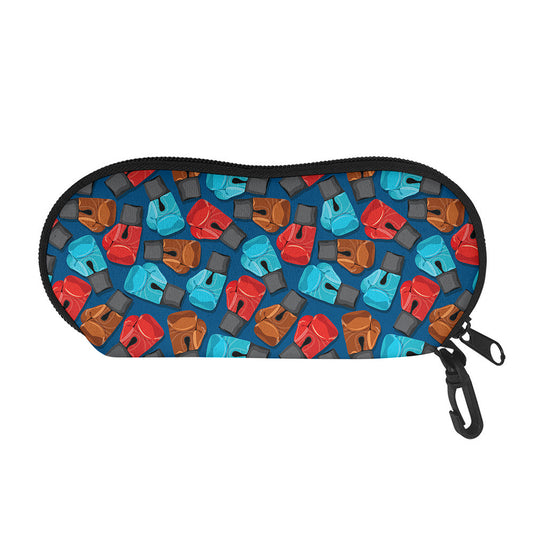 Boxing Gloves Pattern Print Glasses Case