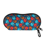 Boxing Gloves Pattern Print Glasses Case