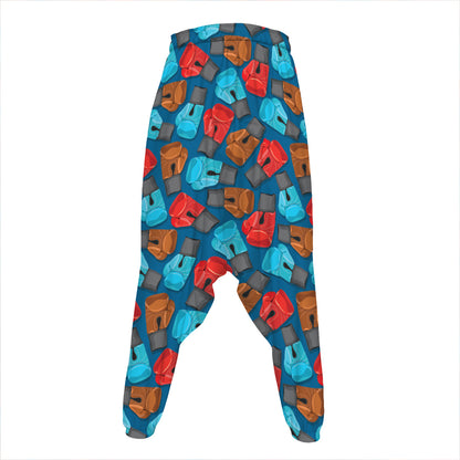 Boxing Gloves Pattern Print Hammer Pants