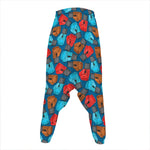 Boxing Gloves Pattern Print Hammer Pants
