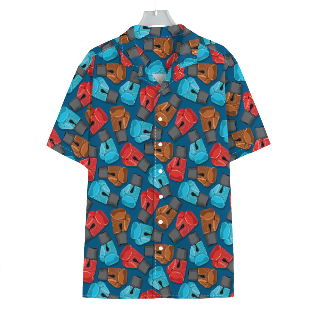 Boxing Gloves Pattern Print Hawaiian Shirt