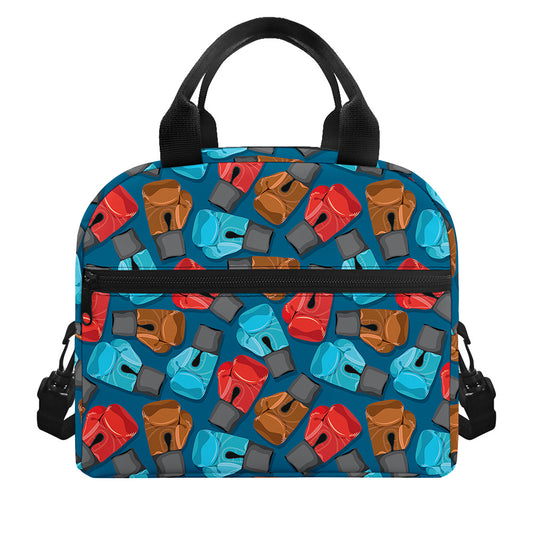 Boxing Gloves Pattern Print Insulated Lunch Bag