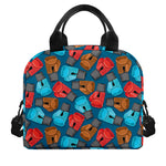 Boxing Gloves Pattern Print Insulated Lunch Bag