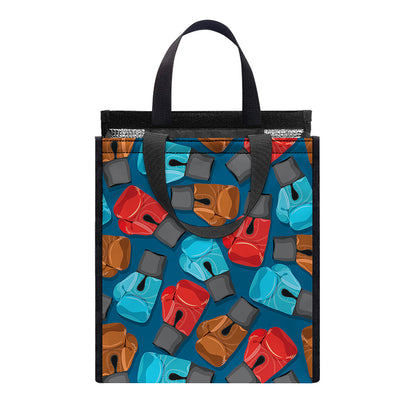 Boxing Gloves Pattern Print Insulated Lunch Tote