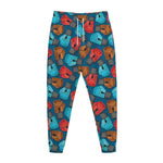 Boxing Gloves Pattern Print Jogger Pants