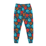 Boxing Gloves Pattern Print Jogger Pants